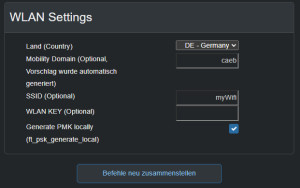Preview OpenWRT WLAN FT-Konfiguration - Online generieren
